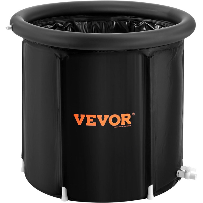 VEVOR льодяна ванна 330 л, надувна складна ванна з кришкою, 85x75 см, бочка для крижаних ванн для дому та вулиці, кріотерапія, для спортсменів і початківців