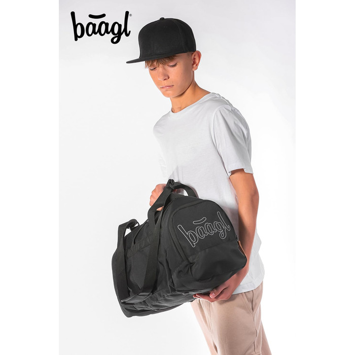 Спортивна сумка Baagl для дітей – стильна дорожня сумка з відділенням для взуття (25 л, Darkness)