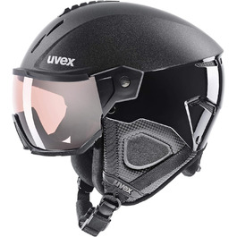 Лижний шолом uvex instinct visor pro v з візором, чорний, регульований розмір 53-56 см, для жінок і чоловіків