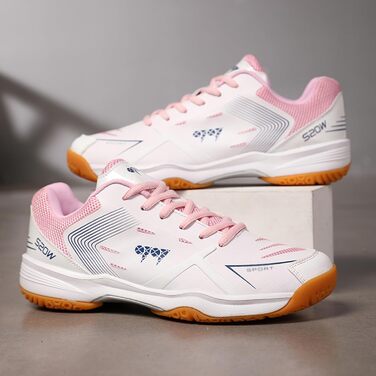 Унісекс тенісні кросівки: легкі, дихаючі, для залу та вулиці (білий рожевий, 40 EU)