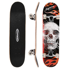 Скейтборд ChromeWheels 31 дюйм Double Kick Cruiser Longboard для дітей та початківців, 8 шарів клена, білий