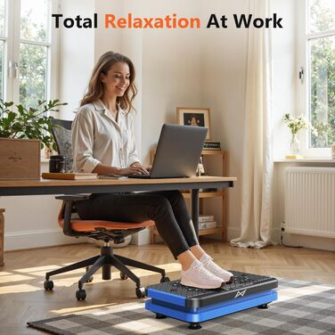 Платформа для вібраційного тренування AXV - платформа для схуднення та лімфодренажу, чорно-синя