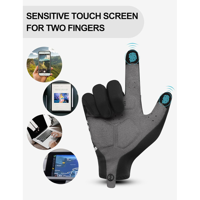 Велосипедні рукавички INBIKE зимові, чорні, для катання на велосипеді, лижах, бігу, з підкладкою для сенсорного екрану, теплі, вітронепроникні, антиковзаючі