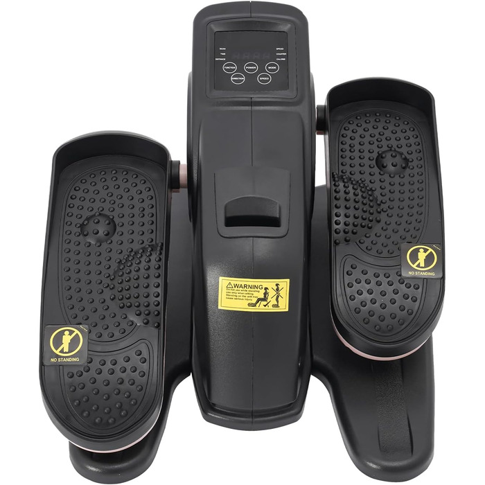 Міні еліптичний тренажер під стіл з пультом та дисплеєм, регульована швидкість, електричний, для дому, чорний+рожевий