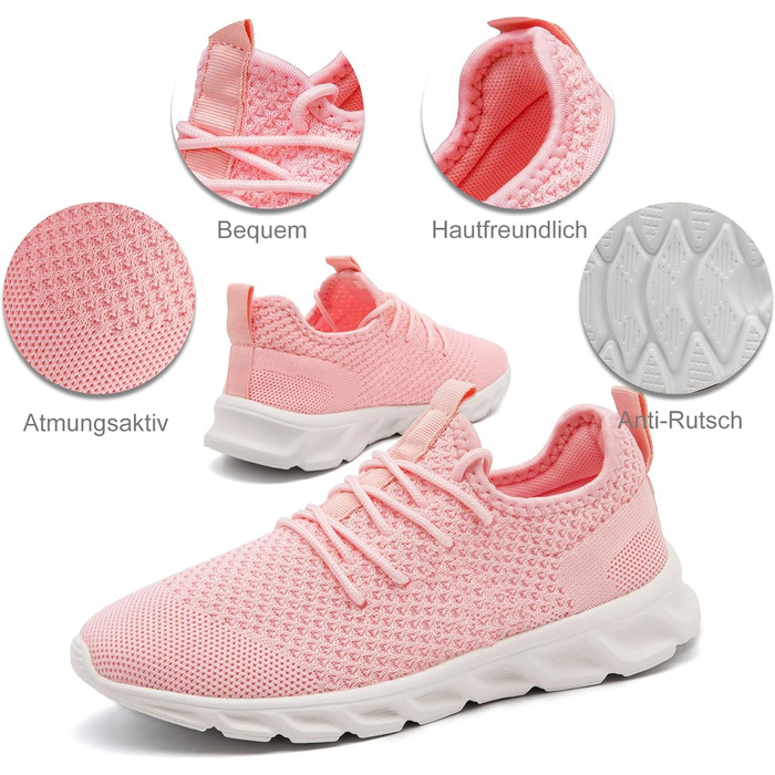 Жіночі кросівки для бігу та активного відпочинку. Стильні рожеві кросівки для занять спортом та прогулянок (42 EU)