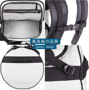 Водонепроникна спортивна сумка-рюкзак The Friendly Swede Sandhamn (60 л), біла — гермосумка для подорожей та спорту