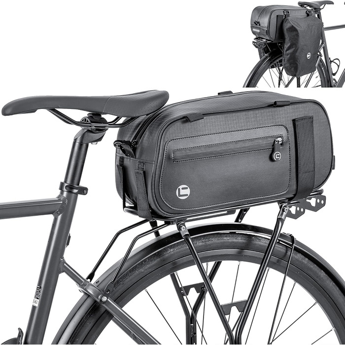 Велосумка HOMPER 26L, водонепроникна, EVA, для багажника, з плечовим ременем, чорна