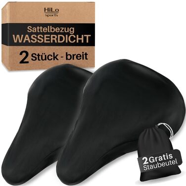 Водонепроникні чохли на сидіння велосипеда Hilo Sports (2 шт.) - захист від дощу, міцні, чорні