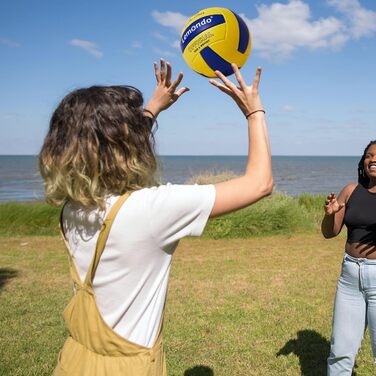 Волейбольний м'яч Lemondo PU для пляжного волейболу, м'який, водостійкий, з насосом. Підходить для гри та тренувань в приміщенні та на пляжі. Жовтий колір.