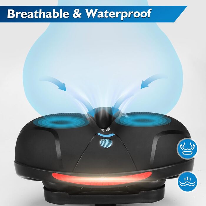 Велосипедне сидіння з піною Memory Foam, ергономічне, амортизуюче, дихаюче. М'яке велосипедне сидіння для чоловіків