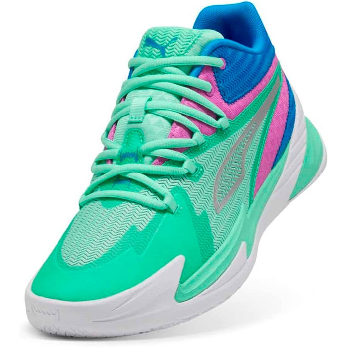 Кросівки баскетбольні PUMA Dagger (44 EU, Green Glimmer Pure Magenta)