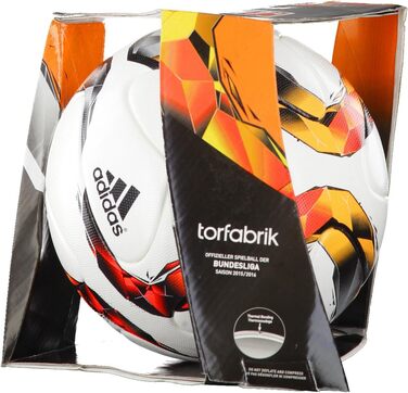 Офіційний футбольний м'яч adidas Torfabrik, білий/червоний/чорний/помаранчевий, 58×37×2 см, 20 л