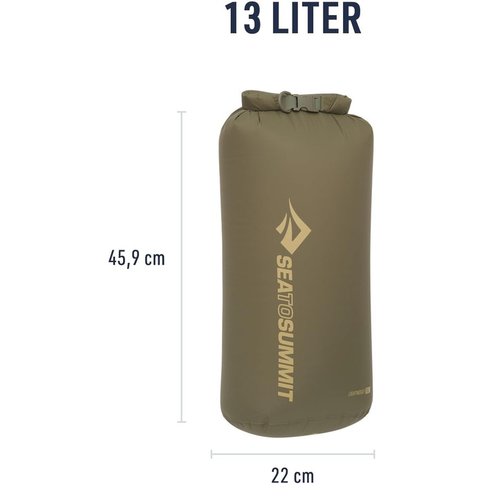 Водонепроникний мішок Sea to Summit Dry Bag L 13L - Olive Green - для походів та паділбордингу