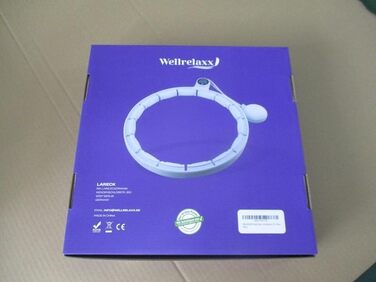 Розумний хулахуп WELLRELAXX з лічильником, тихий та зручно обертається, з обважнювачем, діаметр 75-110 см, для тренувань дорослих