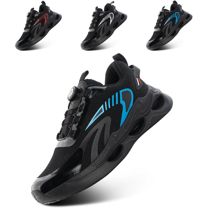 Кросівки для бігу Hitmars чоловічі спортивні, дихаючі, з повітряною подушкою, для фітнесу та вуличної бігові, розмір 39-47 EU (синій, 42 EU)