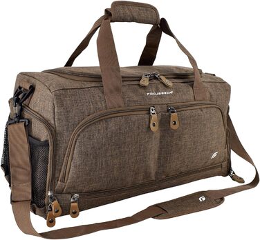 Спортивна сумка FocusGear Ultimate Gym Bag 2.0, водостійка, 10 відділень, середній розмір, зелена/коричнева, 29,8x26,7x50,8 см