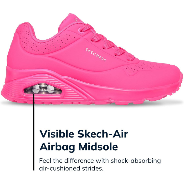 Кросівки жіночі Skechers UNO Night Shades Hot Pink 40 EU Durabuck