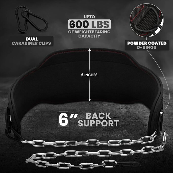 Планка для важкої атлетики RDX 15,2 см з ланцюгом 40 см: важке тренування, пауерліфтинг, бодібілдинг