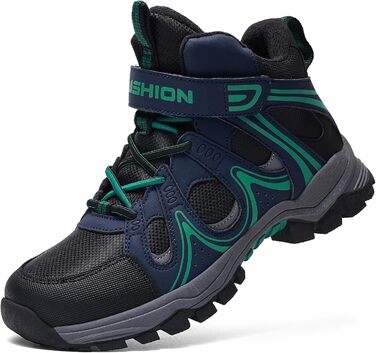 Дитячі зимові черевики ASHION для хлопчиків та дівчаток, утеплені, трекінгові, кольори: блакитний, зелений (33 EU)