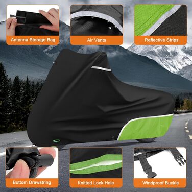 Водонепроникний чохол для мотоцикла 420D Oxford, сумісний з Kawasaki Z900, Z1000, Z750, ER6N, Z800, Vulcan S (без багажника)