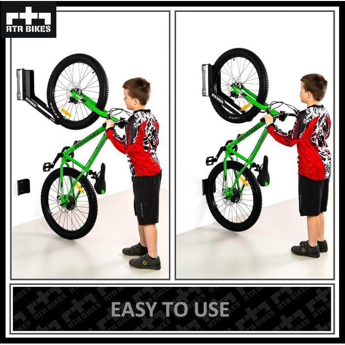 Кріплення для велосипеда RTR BIKES Kranked Twist – поворотне на 180°, для електровелосипедів та MTB до 30 кг, підходить для коліс 24-29 дюймів та шин 3,5