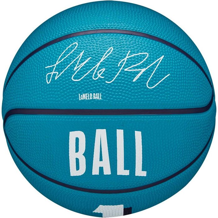 Баскетбольний м'яч Wilson NBA Player Icon для вулиці, розмір 7 (74,9 см) та міні-розмір 3, LaMelo Ball