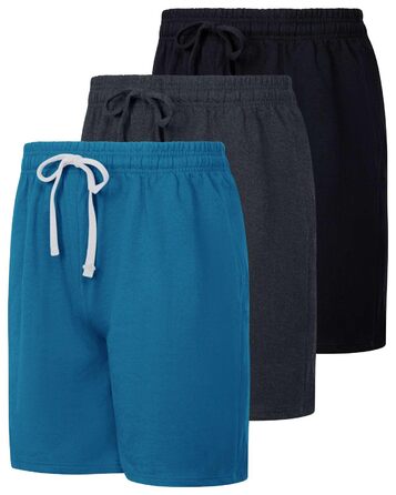 Чоловічі шорти-світшот Real Essentials 3 шт. з бавовни, 22.9 см, French Terry, вільні домашні шорти з кишенями (доступні розміри Big & Tall) Атлетичний повсякденний комплект 4