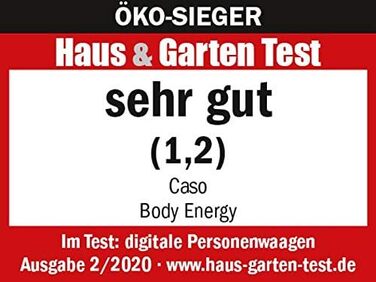 CASO Body Energy – електронні ваги для тіла з технологією Body Energy, без батарейок, екологічні, до 200 кг, крок 100 г