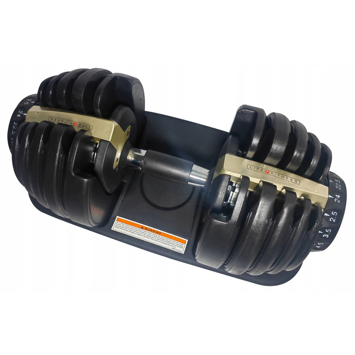 Регульовані чавунні гантелі Life4Fitness 1 x 24 кг