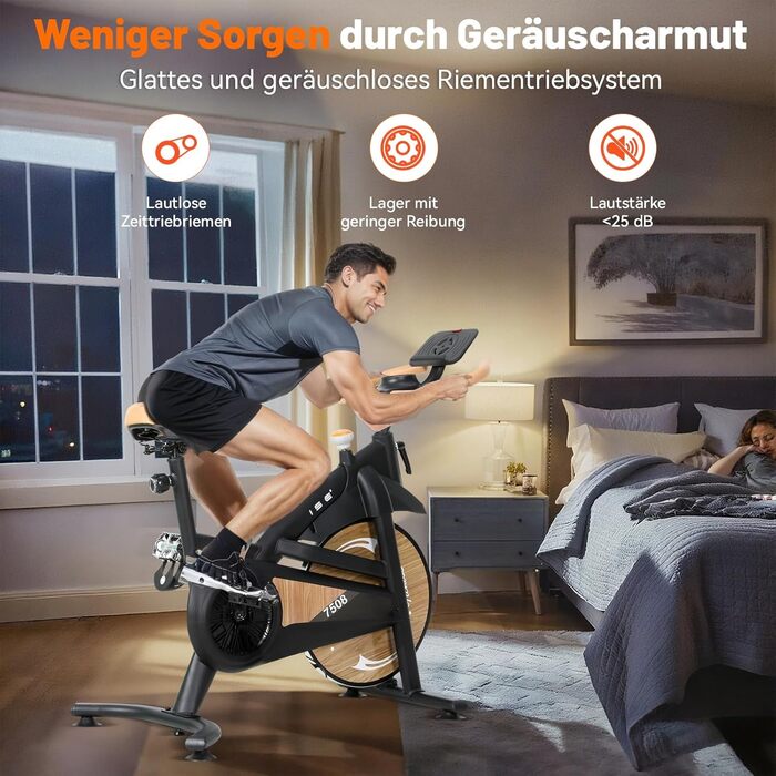 ISE Hometrainer: велотренажер з регульованим магнітним опором, LED-монітором та тримачем для планшета. Макс. вантажність: 130 кг