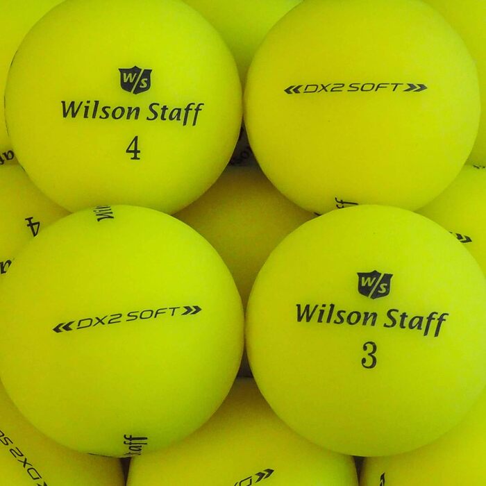 Гольф-м'ячі Wilson Staff Dx2/Duo Soft Optix жовті, матові, преміум, б/в, у сітці