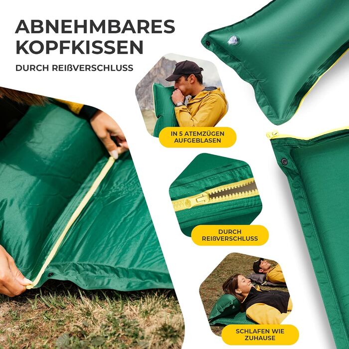 Isomatte самонадувна The Future Air Bender Comfort, 5 см, сіра, для кемпінгу та відпочинку на природі