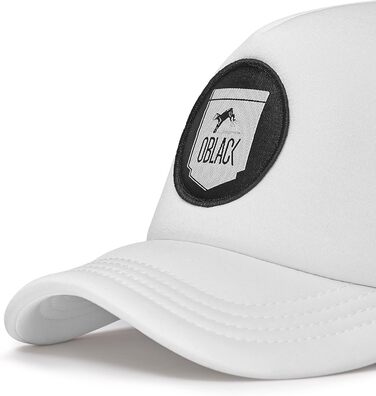 Чоловіча бейсболка-тракер Oblack Classic Total Black, універсальний розмір, біла