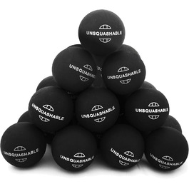 М'ячі для сквошу Unsquashable, 25 шт., подвійна жовта точка, екстра-повільна, для аматорів і тренувань