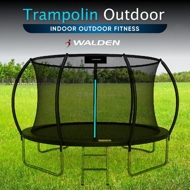 Батут для саду Outdoor, діаметр 244 см (8 FT), сертифікований з захисним оградою та м'якими ніжками для дітей. Ідеально для занять фітнесом в приміщенні та на вулиці. Максимальне навантаження до 100 кг, 4 ніжки.
