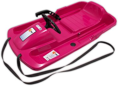 Дитячі санки з кермом KHW Snow Fox Pink, пластик, TÜV, Німеччина