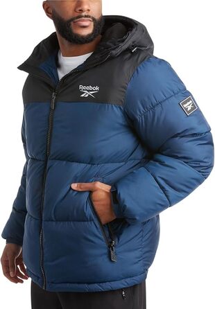 Куртка чоловіча Reebok Rbk Heavy Puffr V2, утеплена синтетичним пухом, оливково-листяна (5XL, Batik Blue)