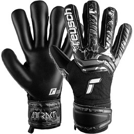 Воротарські рукавички Reusch Attrakt Infinity для дорослих, чорні, розмір 9, з відмінним зчепленням та внутрішнім швом, унісекс