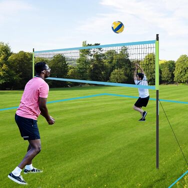 Волейбольна сітка для басейну LIFEZEAL: портативна, регульована висота, антиковзаюча поверхня, з насосом та сумкою (блакитна)