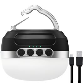 Ліхтар кемпінговий LED 8400mAh акумуляторний, RGB, з USB-C зарядкою, 5 режимів, димування, водонепроникний, магнітний - A-Schwarz