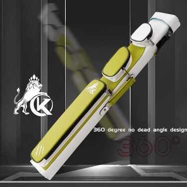 Чохол для більярдних куль KONLLEN 6-лунковий ручної роботи, 2 кийки, 4 аксесуари, 6 кольорів, трав'яно-зелений