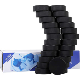 Керлінг-шарків Golden Sport, 25 шт., офіційні розміри, для тренувань та класичного хокею, діаметр 7,6 см, товщина 2,5 см, 170 г, чорний