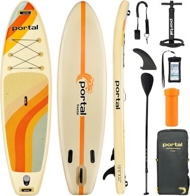 Надувний SUP-борд Portal Stand Up Paddle Board 10'6' (320 см) з аксесуарами: насос, весло, лінія, фініс, сумка, чохол для телефону