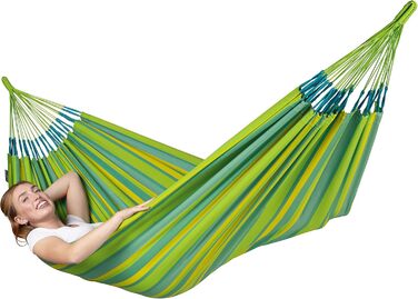 Гамак La Siesta Brisa Класичний одинарний, ручної роботи (Колумбія), 140 см, зелений Лайм - для дому та відпочинку