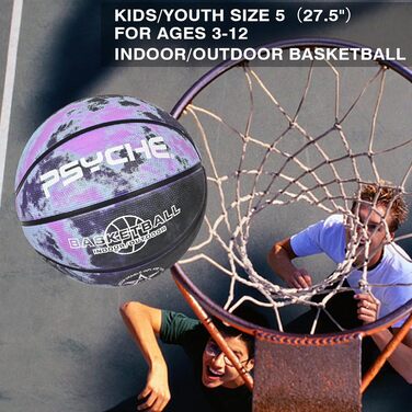 Баскетбольні м'ячі Wuzfully для дітей та дорослих, для гри в приміщенні та на вулиці, фіолетовий колір