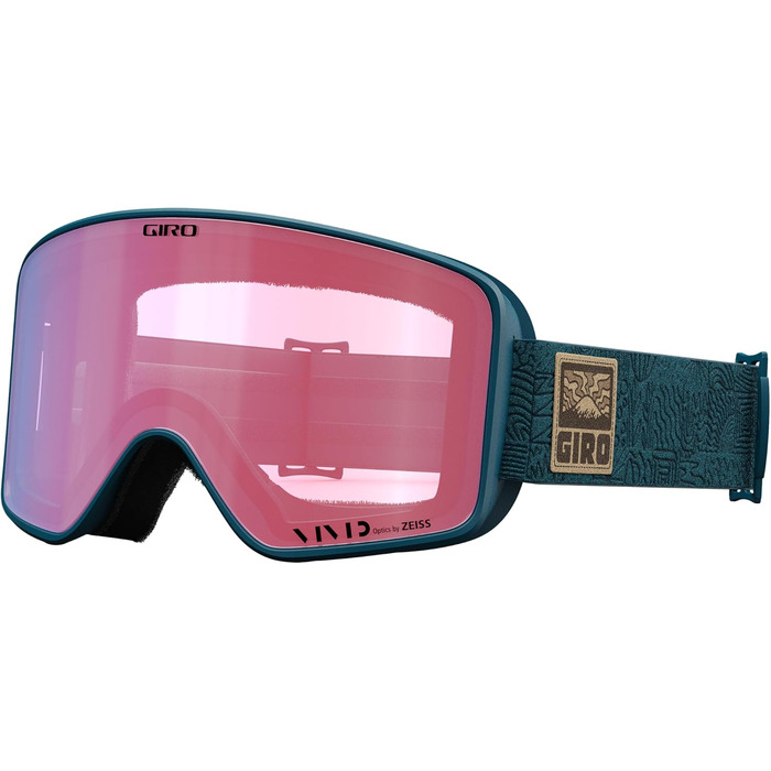 Унісекс лижна маска Giro Method, універсальний розмір, синя Harbor Blue, Adventure Grid