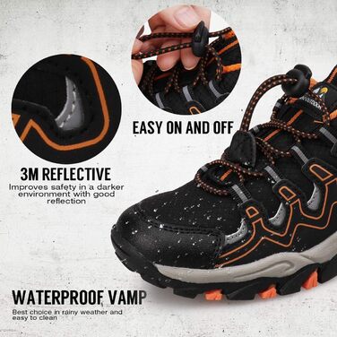 Дитячі кросівки UOVO для активного відпочинку: водонепроникні, з неслизькою підошвою, для ходьби, трекінгу, бігу, розмір 33