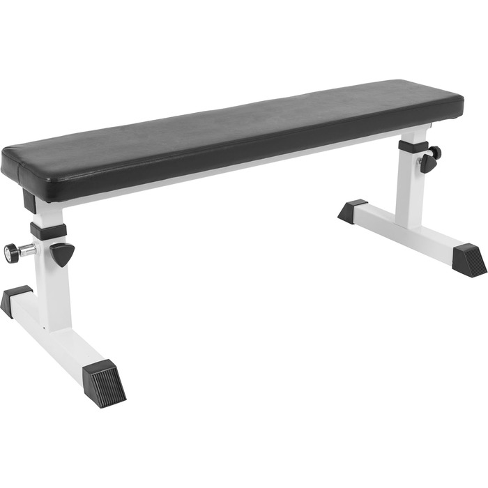 Гантельна лава GORILLA SPORTS® з регулюванням висоти, для дому, до 200 кг, біла