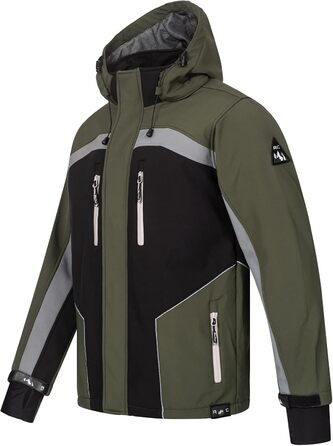 Чоловіча куртка-софтшелл Rock Creek Outdoor H-311, темно-зелена, розмір 4XL