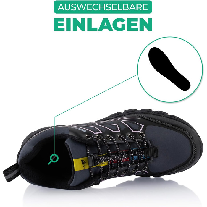 Черевики для хайкінгу та трекінгу Softshell для жінок та чоловіків. Хайкінг, трекінг, біг по пересіченій місцевості. Кольори: синій, зелений. Розміри: 41 EU, чорний, рожевий